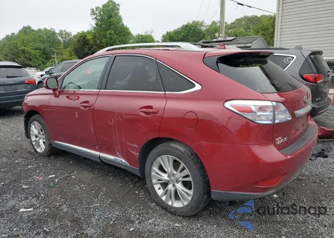 2010 Lexus Rx 450H из США, поврежденный, VIN JTJBC1BA2A2024623
